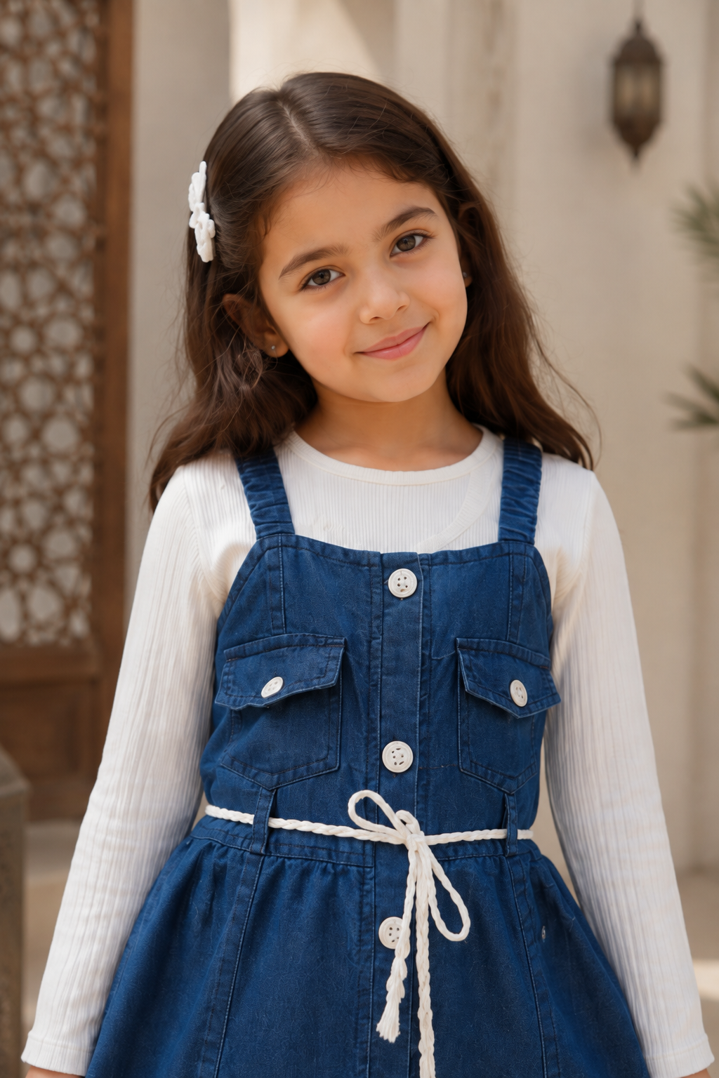 Denim & feather pinafore dress
- kids (1-10 years)