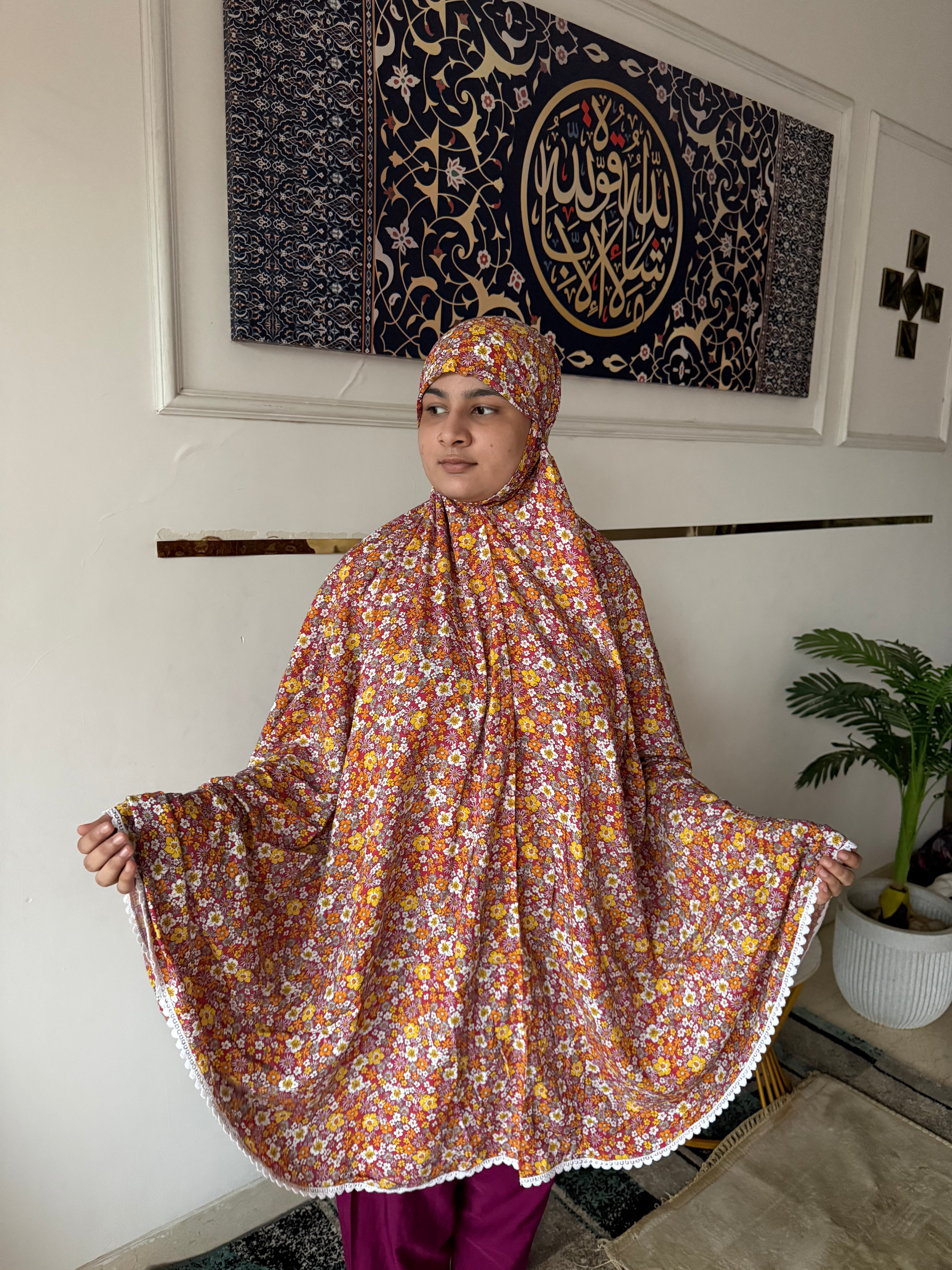 Floral one-piece Makhna- mid length