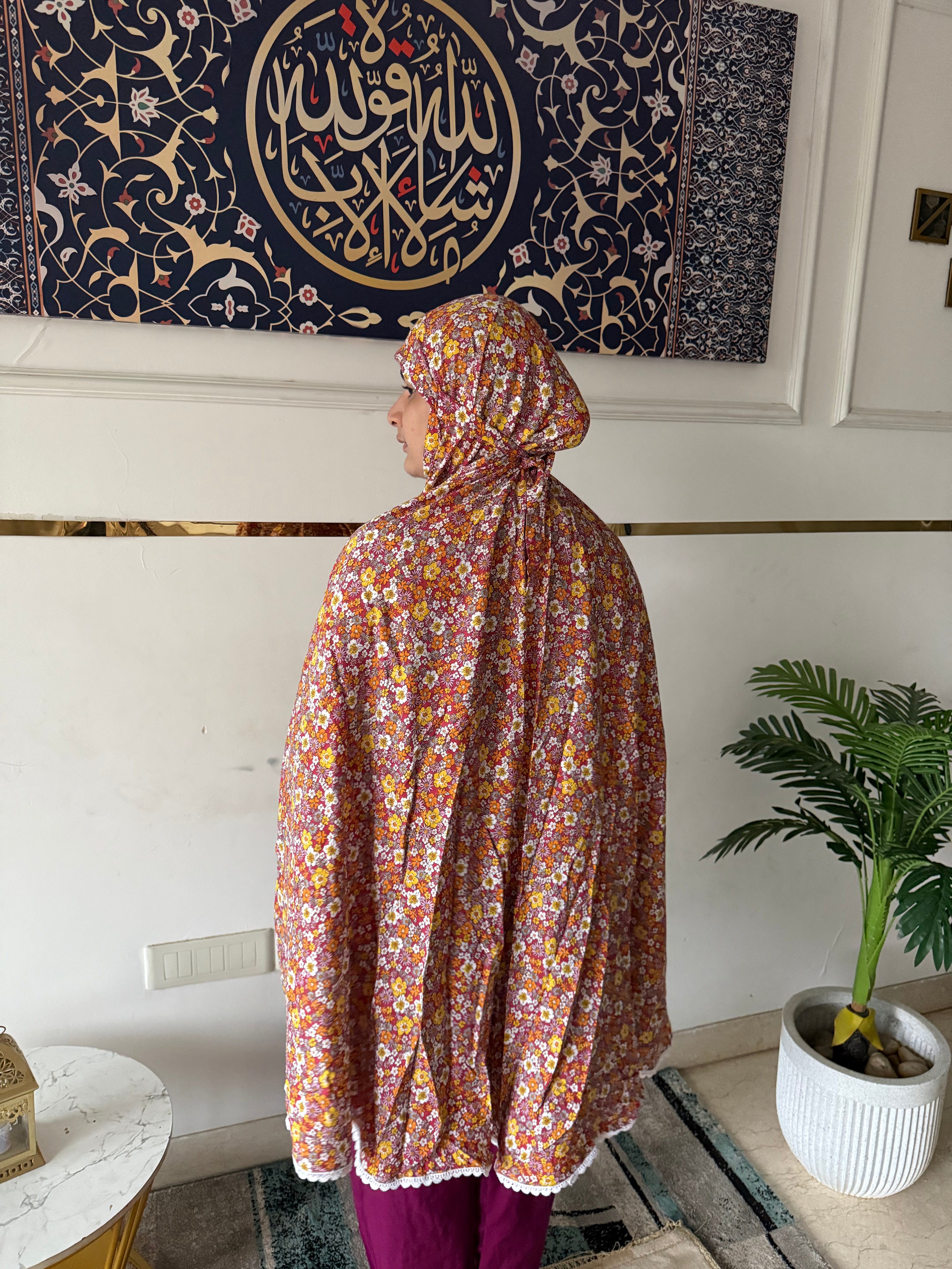 Floral one-piece Makhna- mid length