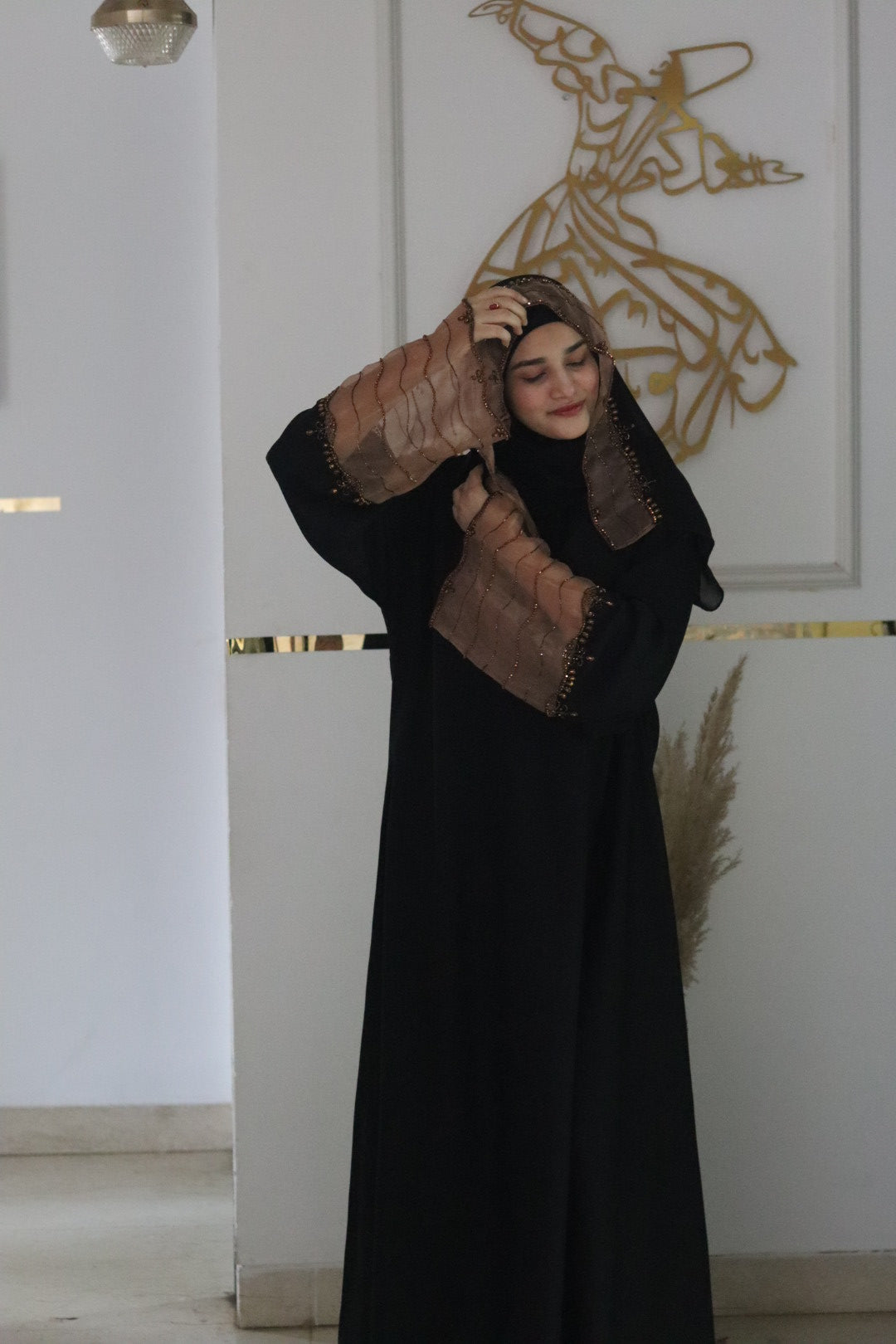 Nohera luxe handwork abaya (with Hijab)