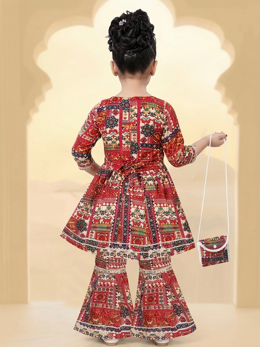 Kids Peplum Kurti with Flared Palazzo Set
 (5-15 years)