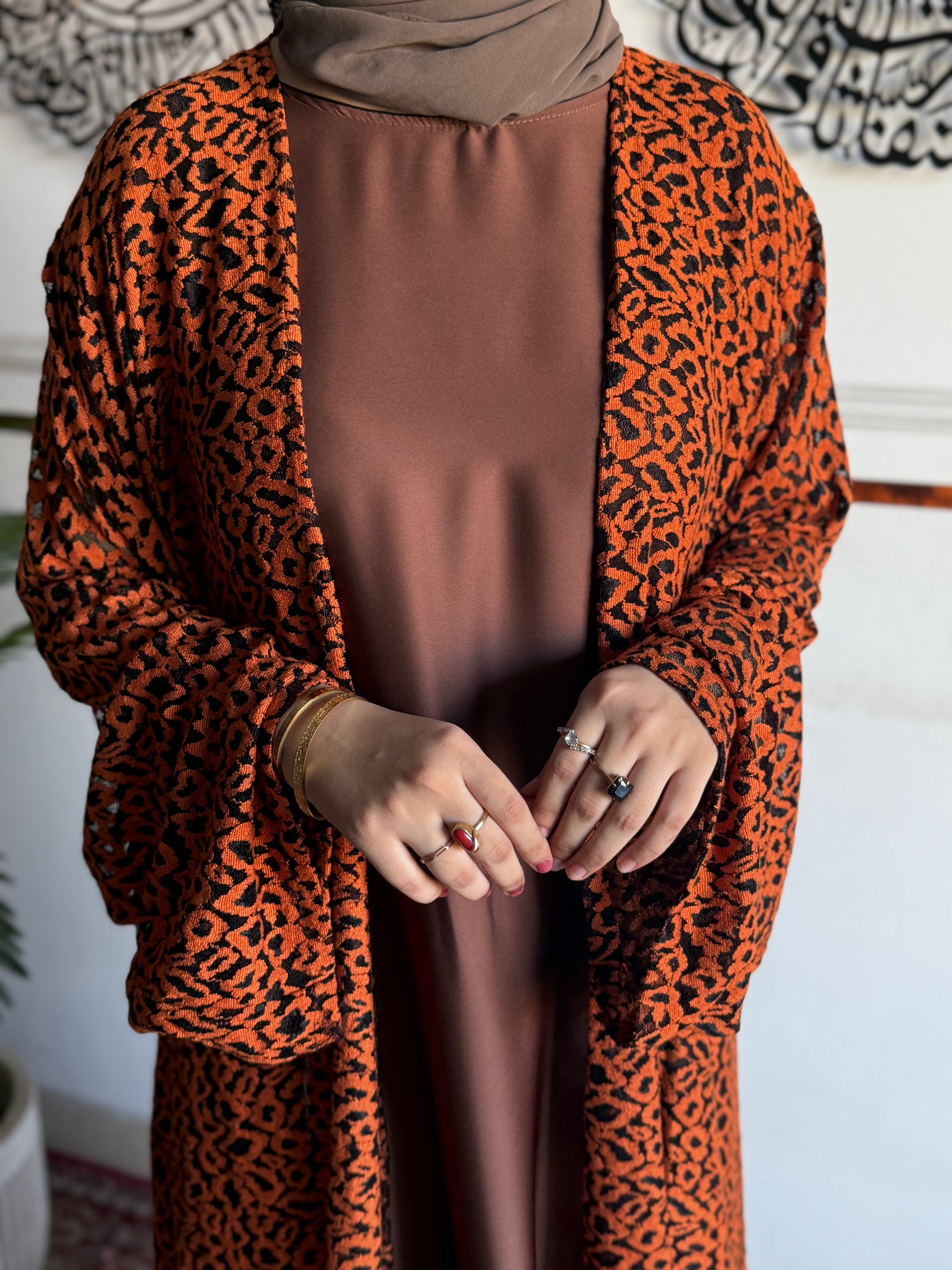 Cheetah print shrug - (inner slit not included)