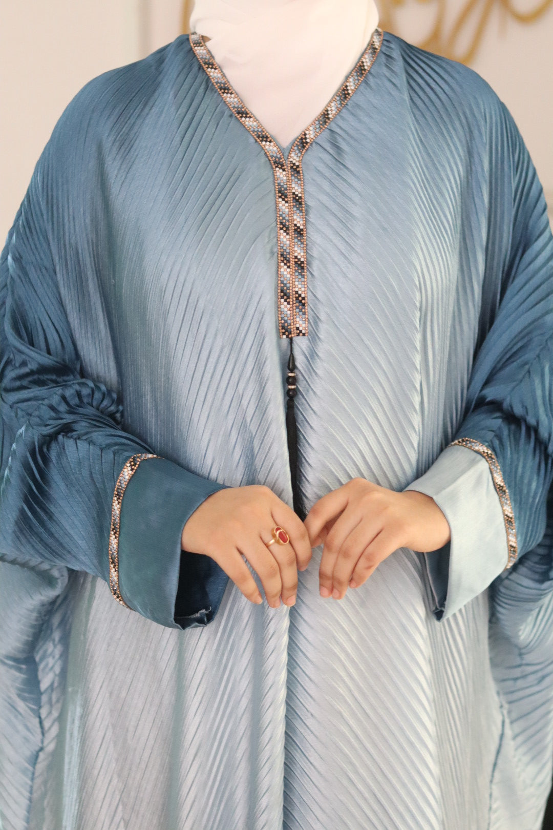 Ombre kaftan blue Abaya (with hijab)