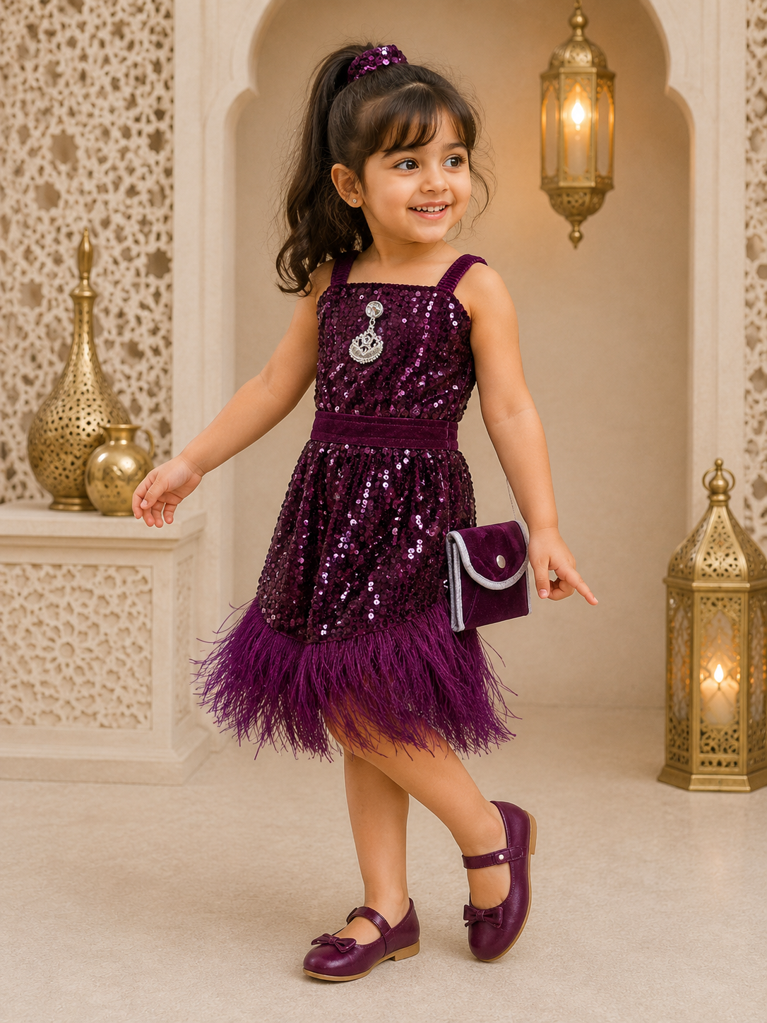 Plum shimmer dress
- kids (1-10 years)