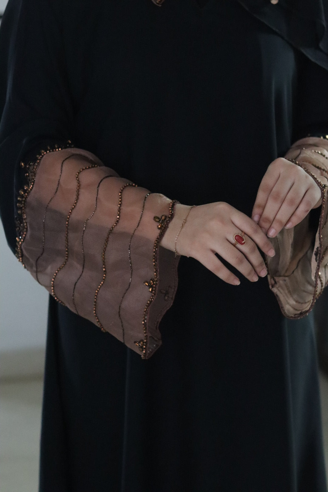 Nohera luxe handwork abaya (with Hijab)