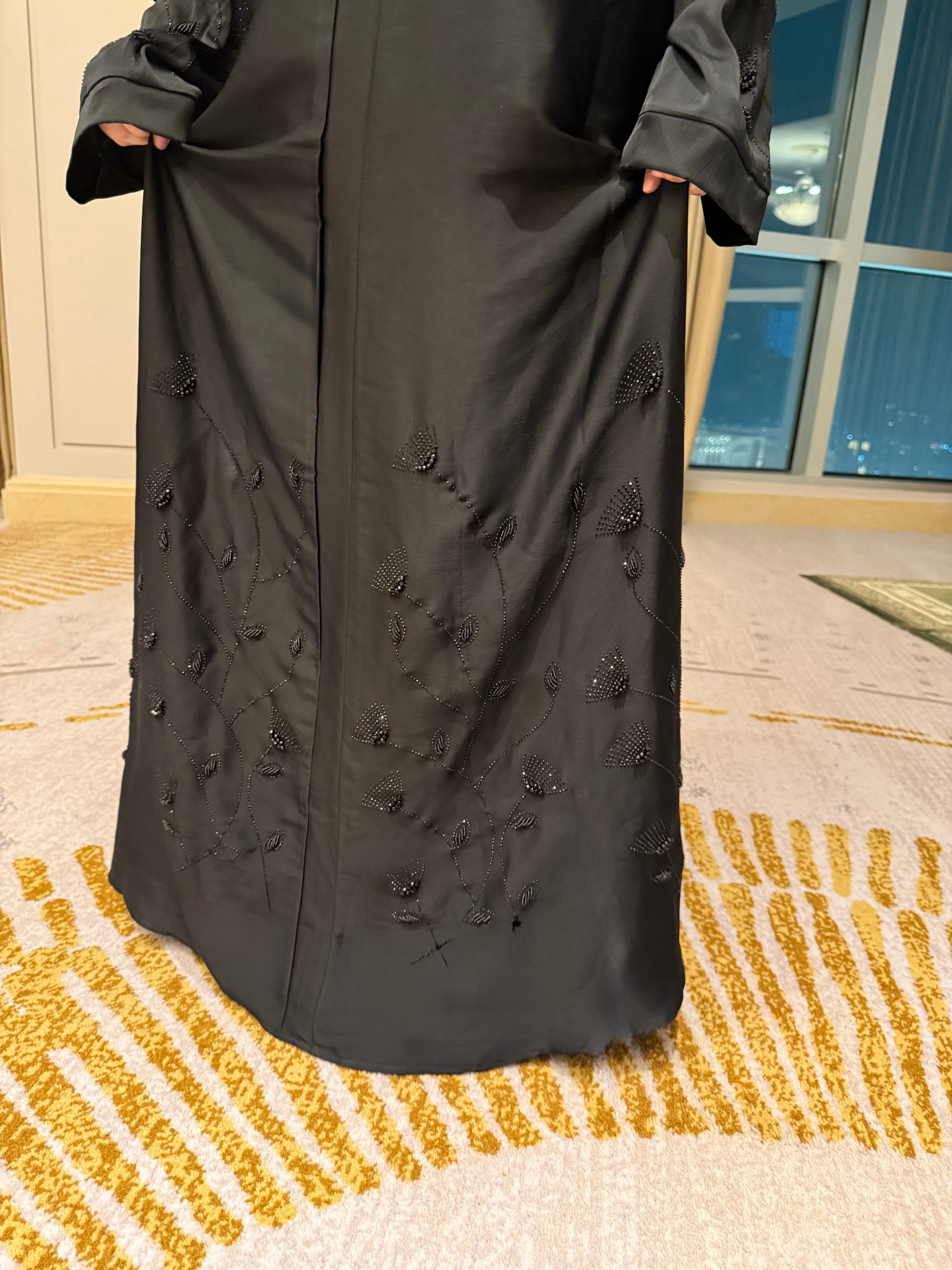 Rehyan stonework abaya (with Hijab)