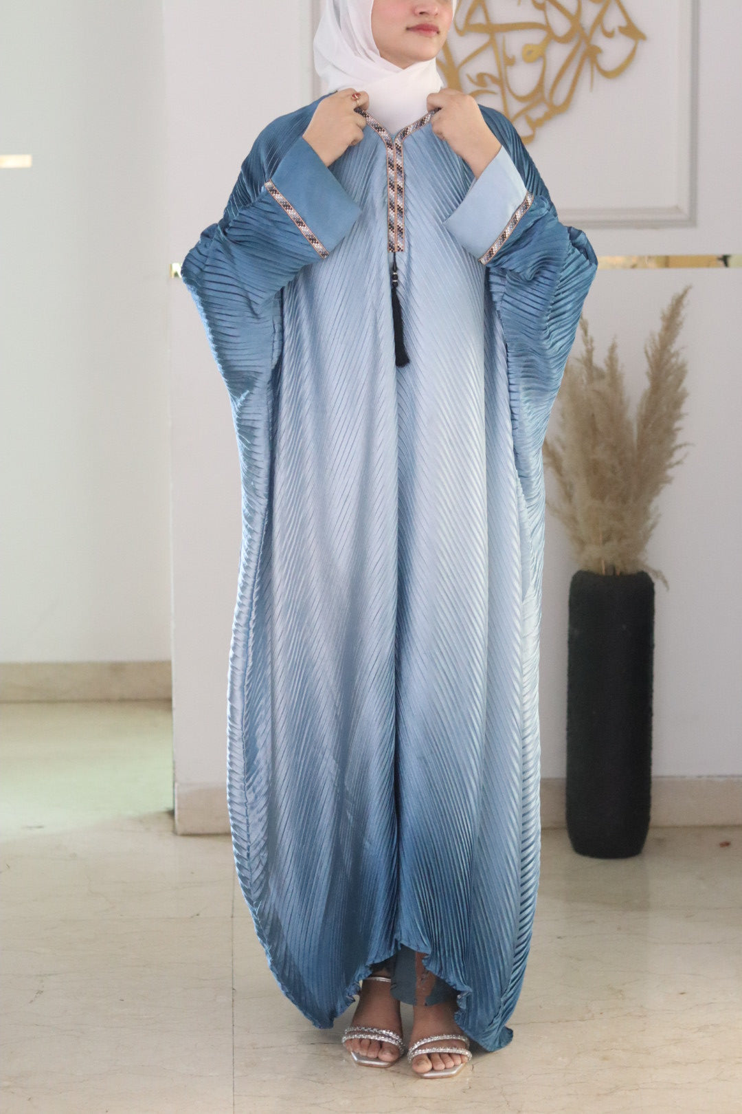 Ombre kaftan blue Abaya (with hijab)