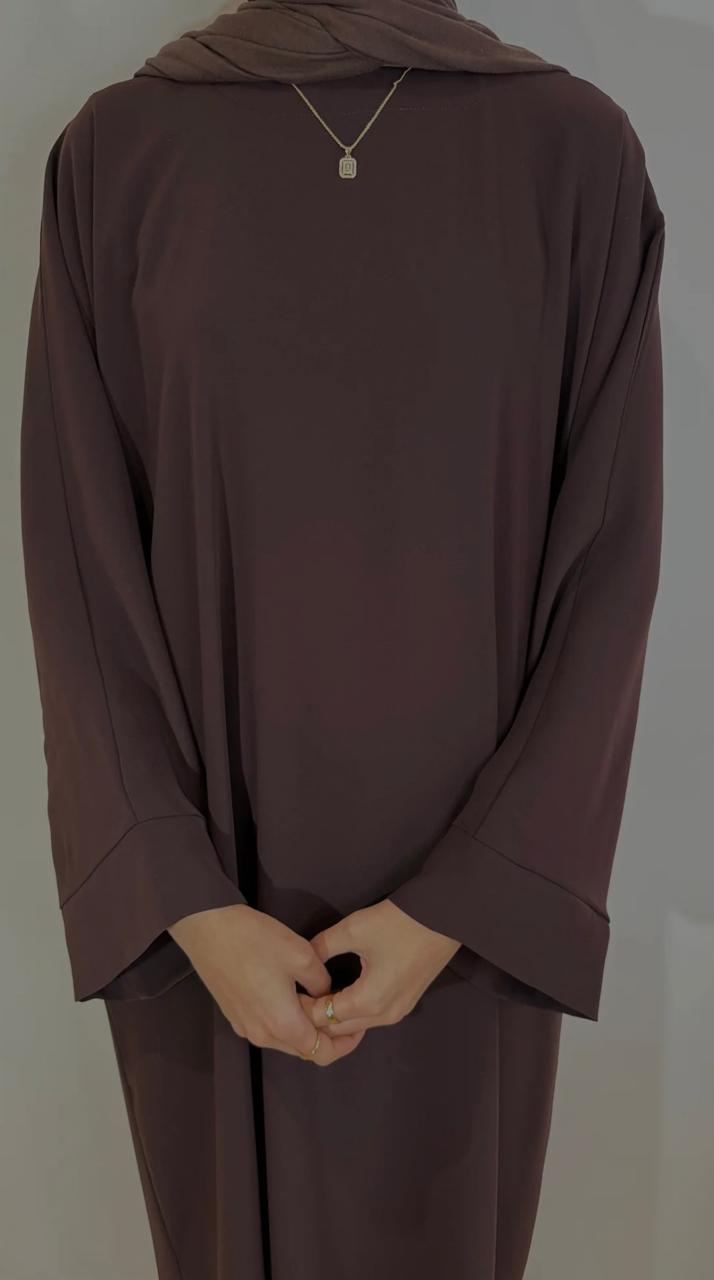 Smart abaya - COCOA SHADE (with pockets, zip, button) hijab not included
