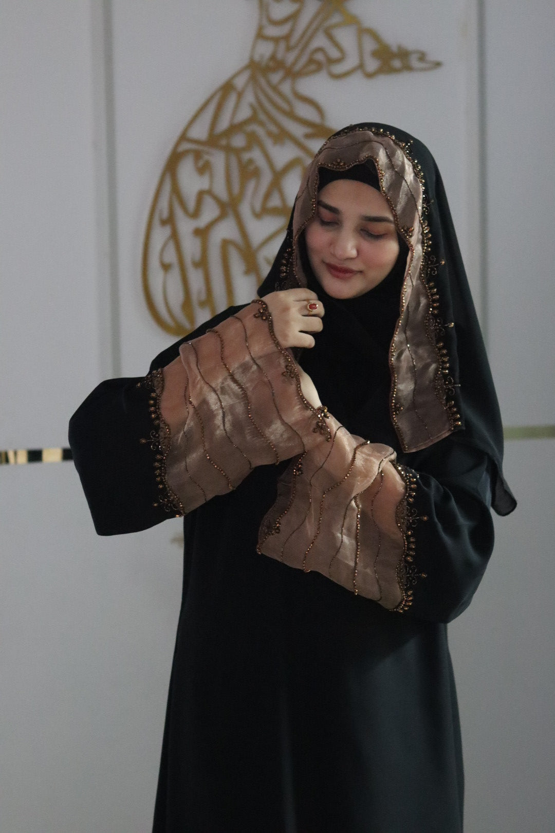 Nohera luxe handwork abaya (with Hijab)