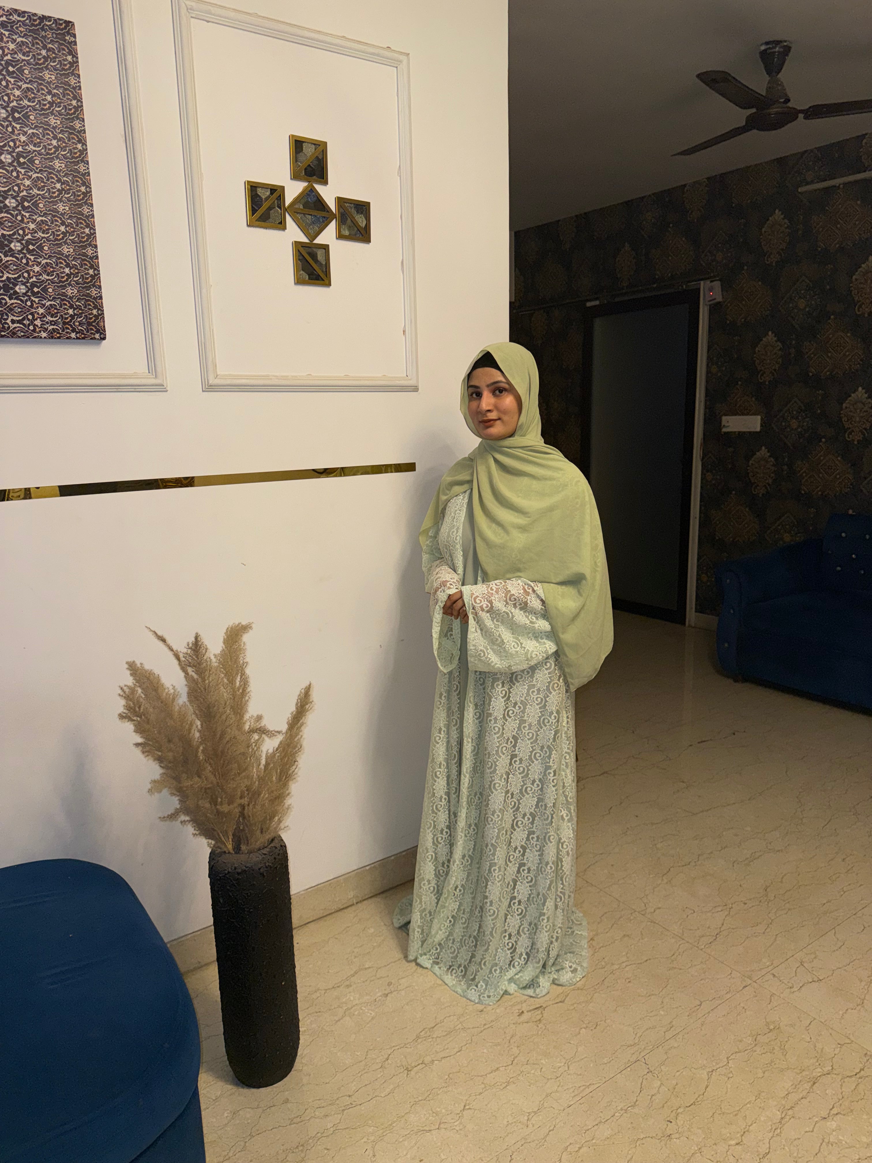 Pastel Seafoam shrug - Inner slit and hijab not included