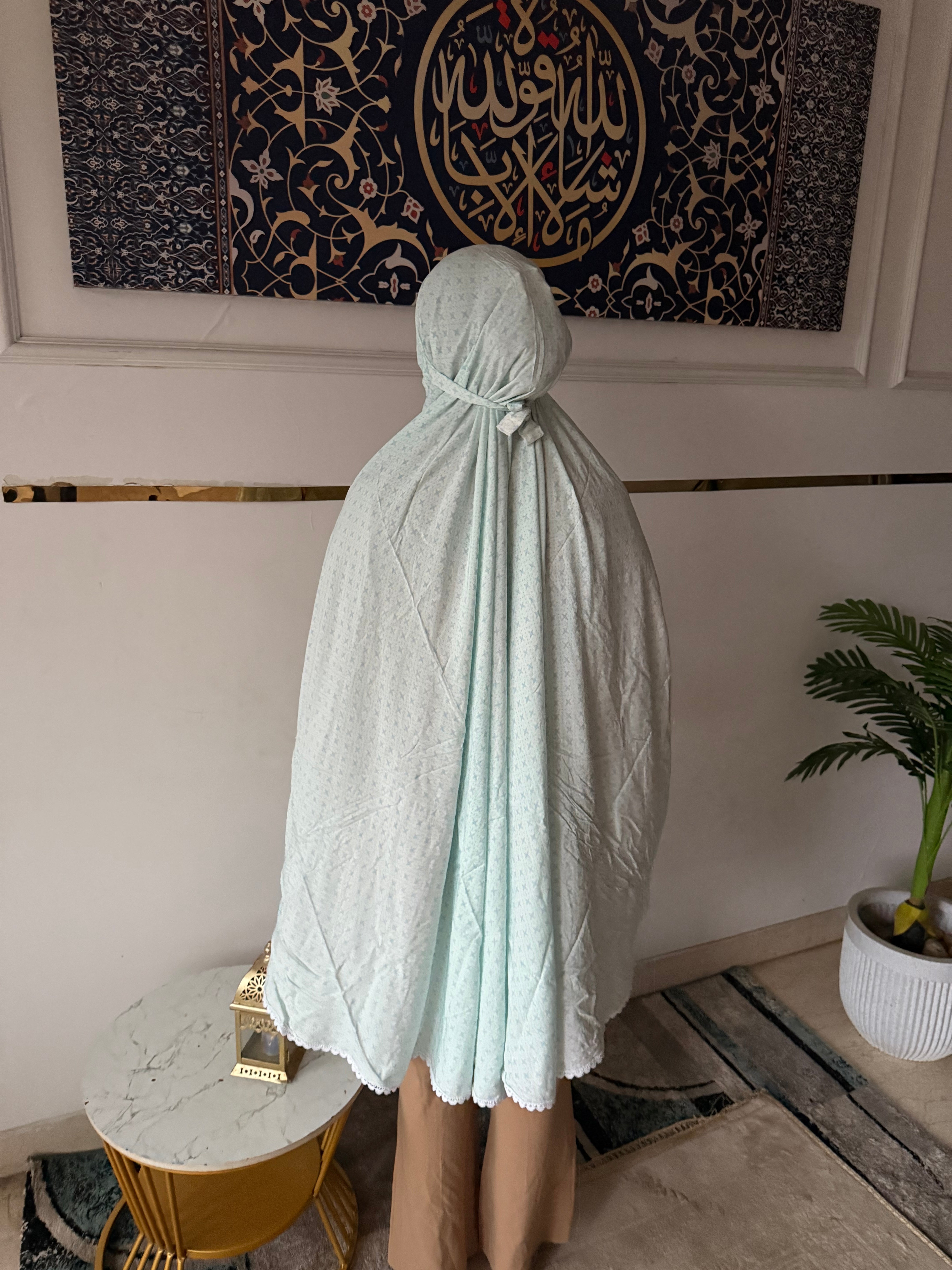 Mint printed Makhna- mid length