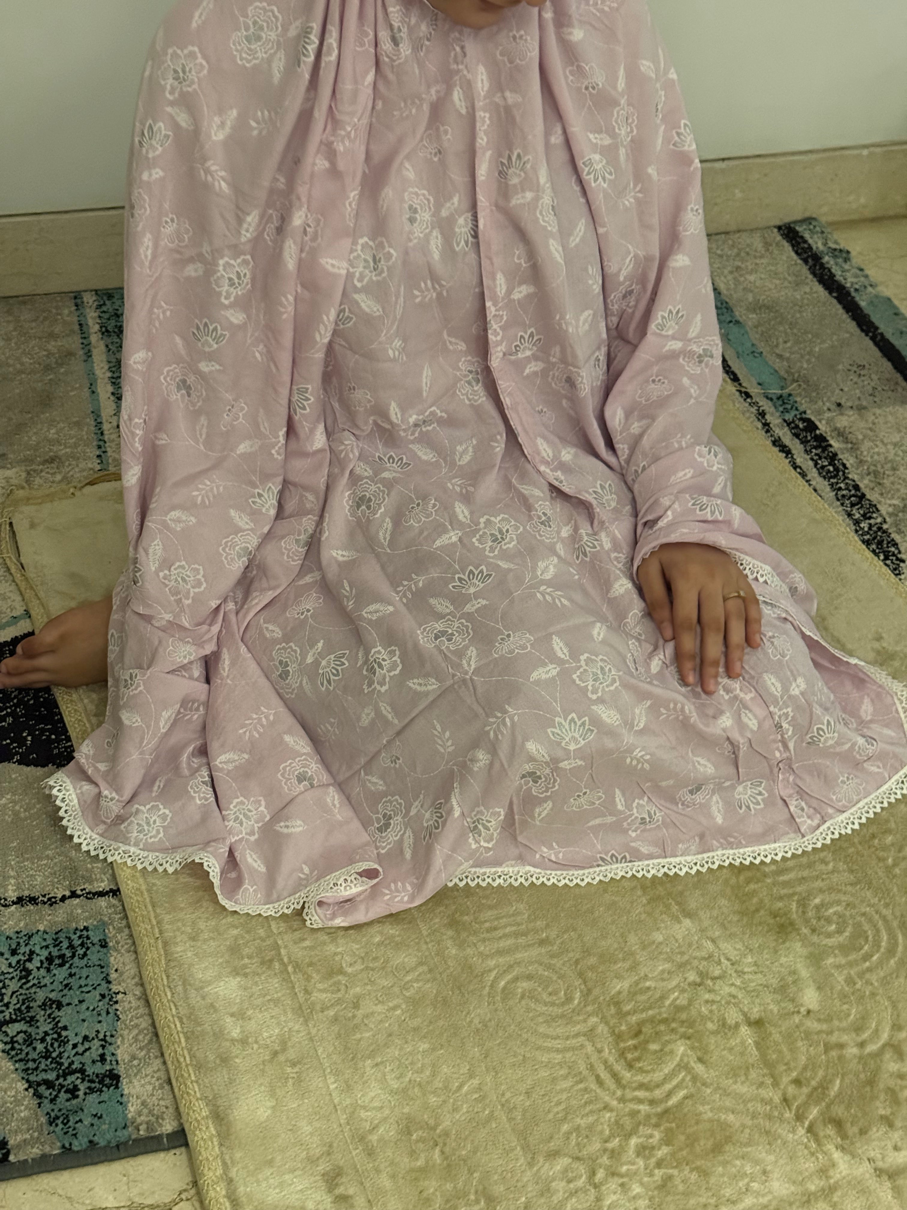 Lavender one-piece Makhna- mid length