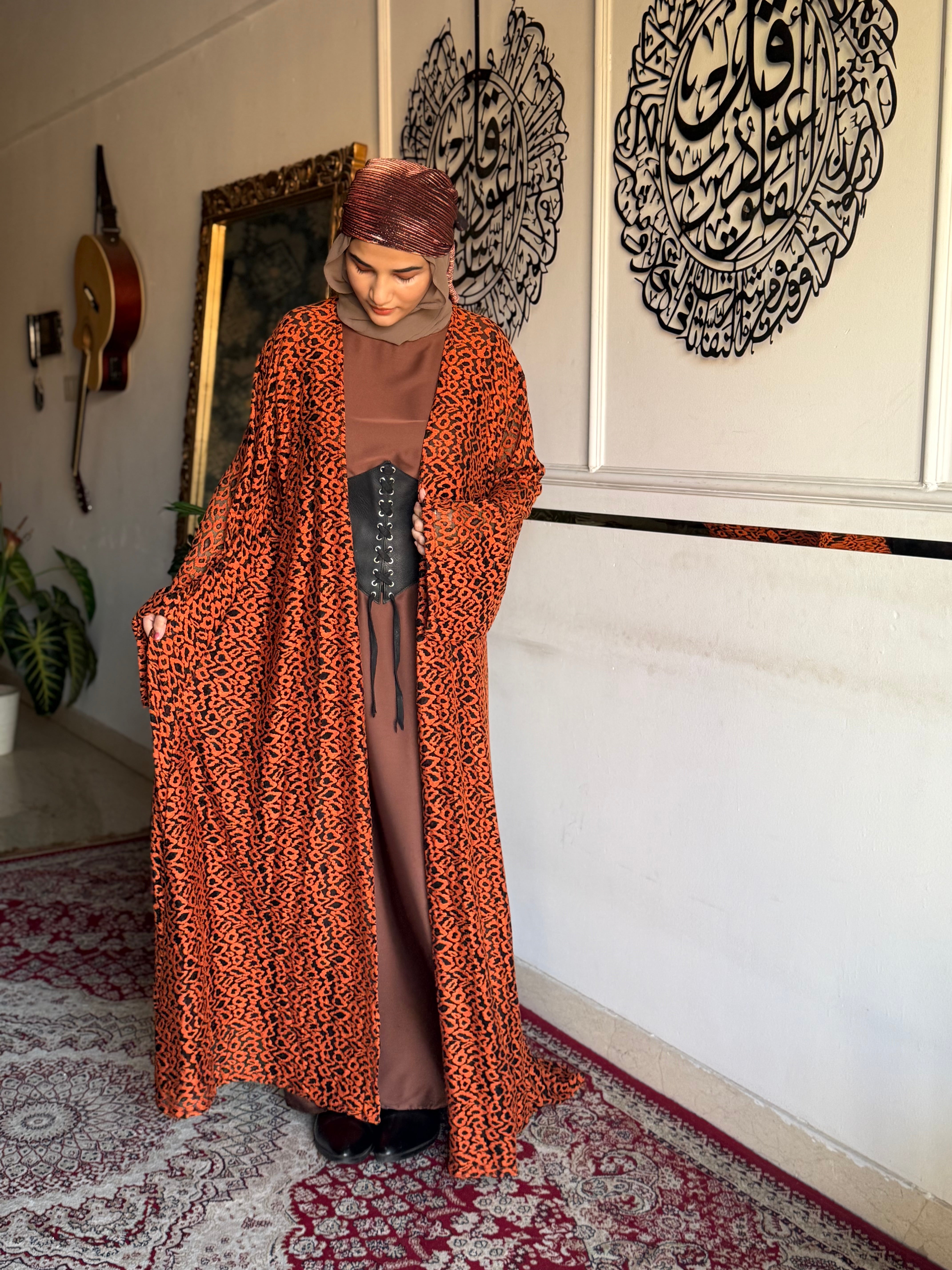 Cheetah print shrug - (inner slit not included)