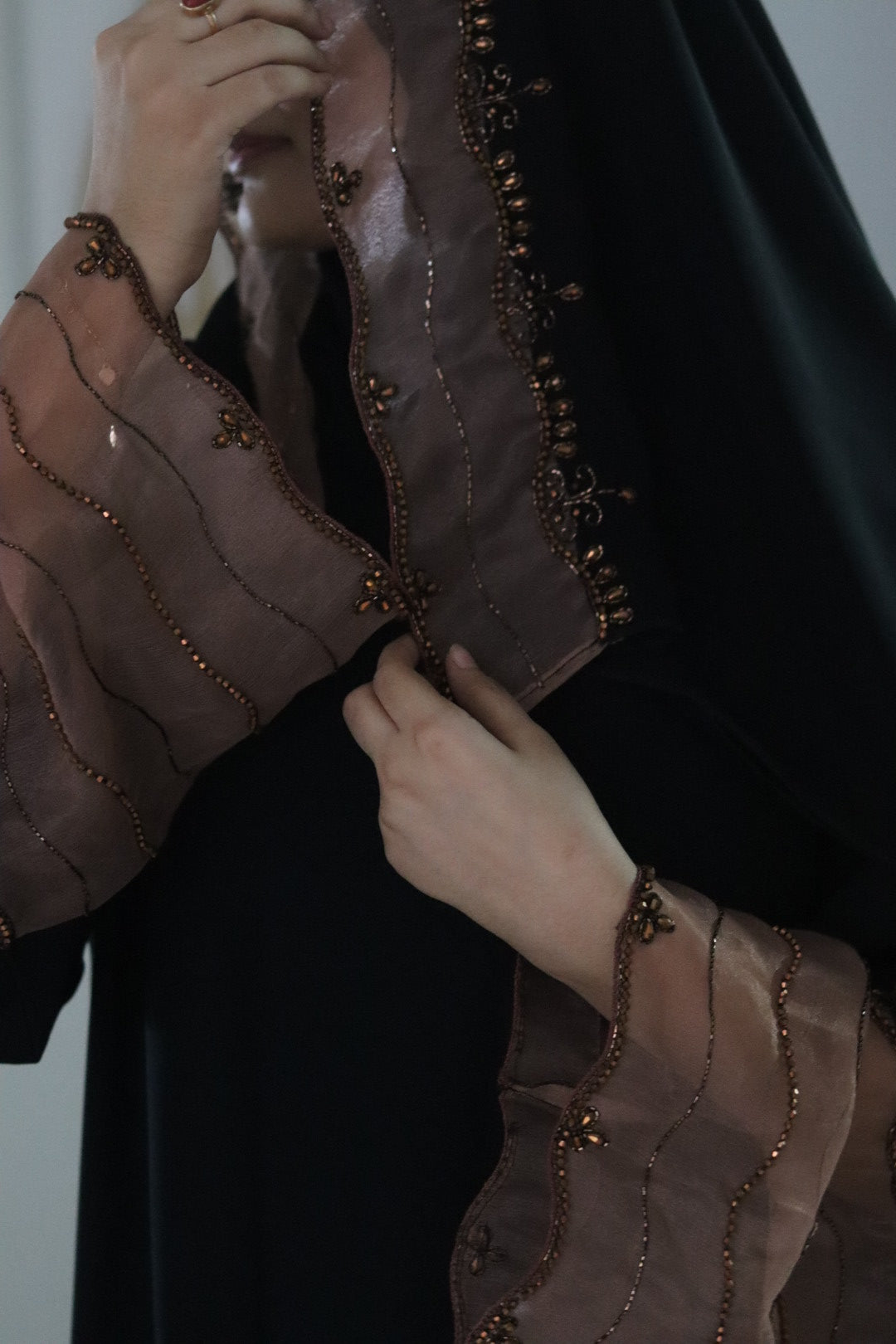 Nohera luxe handwork abaya (with Hijab)