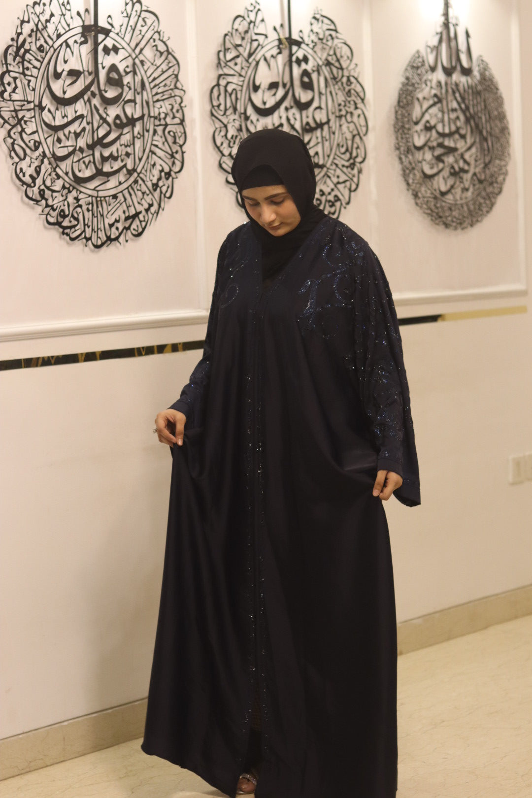 Blue Moonlight abaya- with hijab