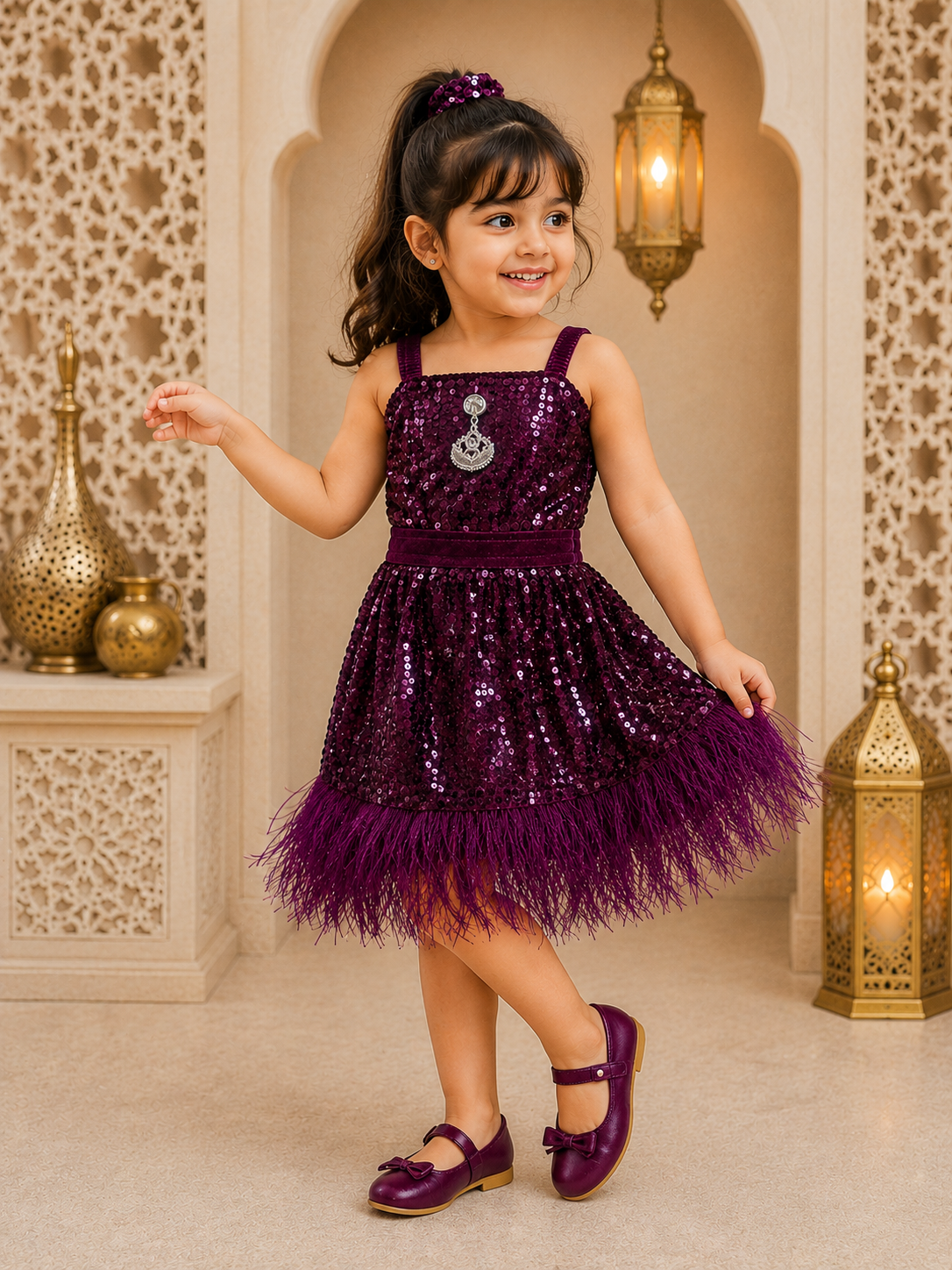 Plum shimmer dress
- kids (1-10 years)