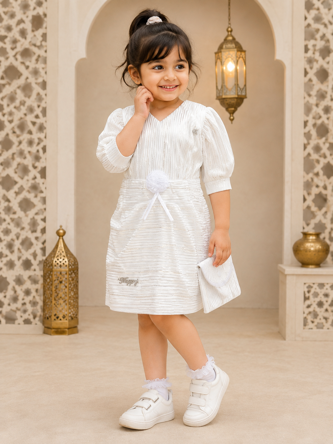 White shimmer dress
- kids (1-10 years)