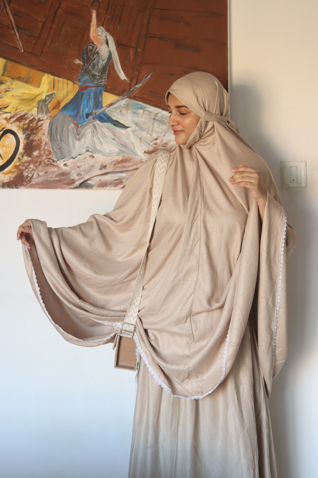 Modest Jilbab Skirt Set for Women ( beige )