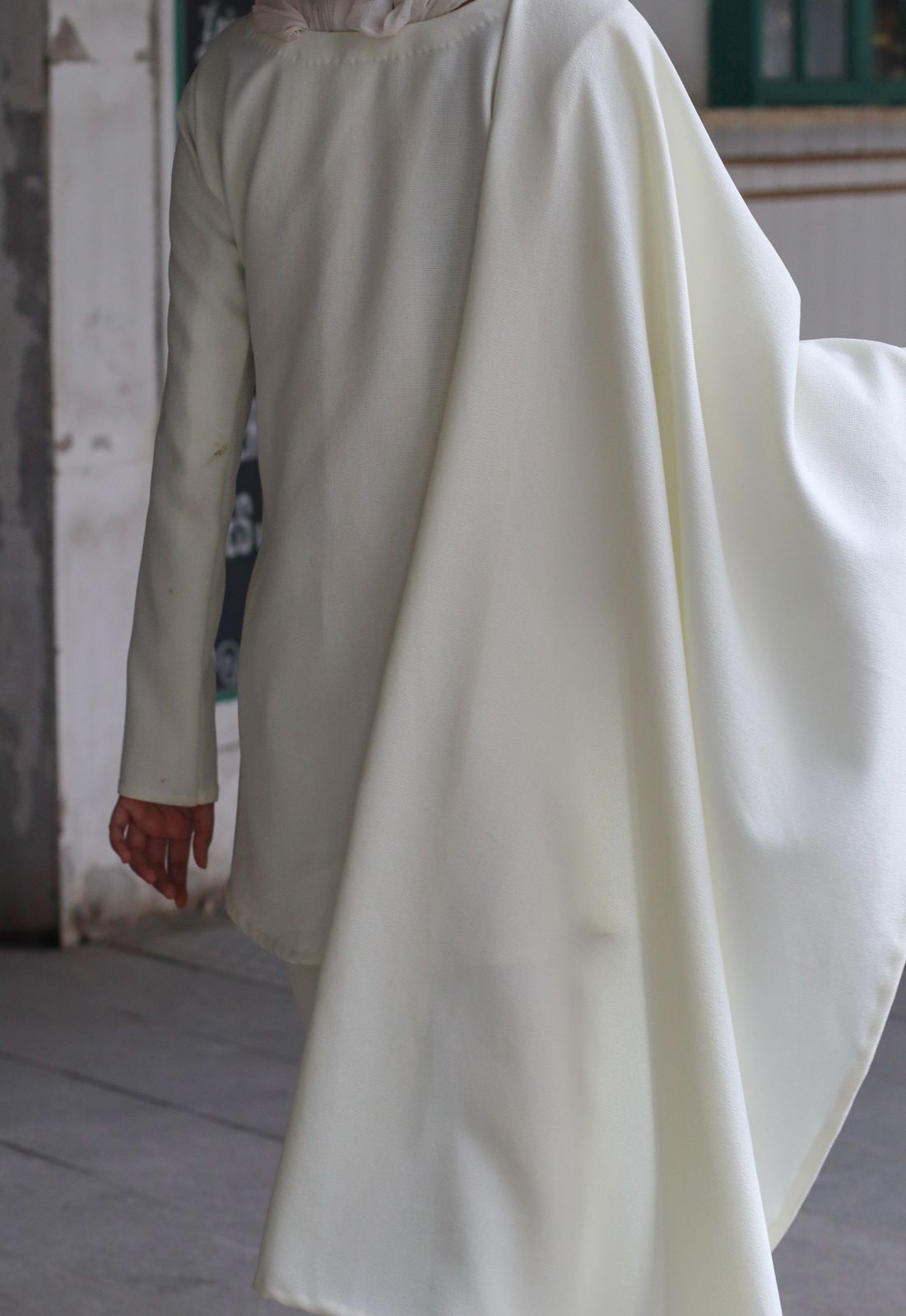 Vanilla Cord Set with attached shawl