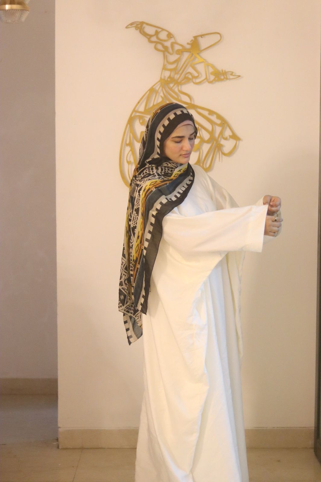 White Linen Abaya
