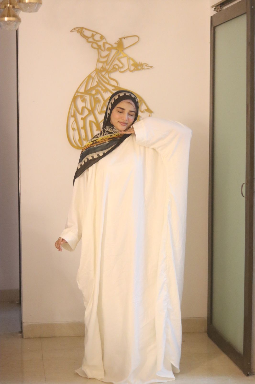 White Linen Abaya