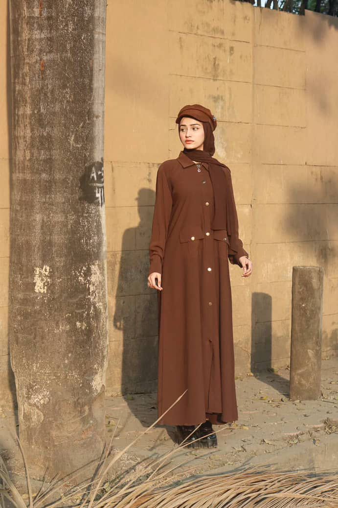 Brown Cocoa Abaya (without hijab)