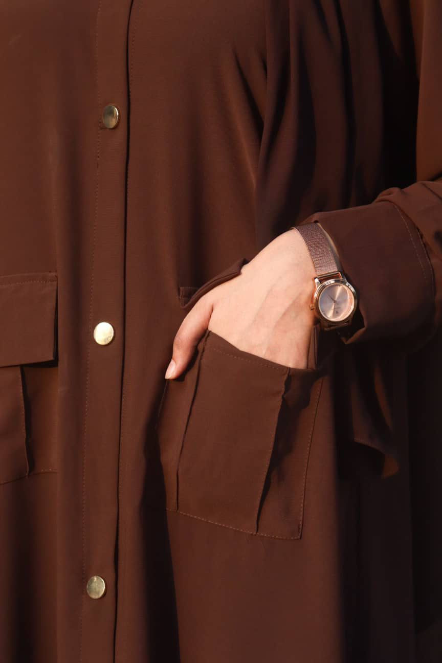 Brown Cocoa Abaya (without hijab) – Al Sasa