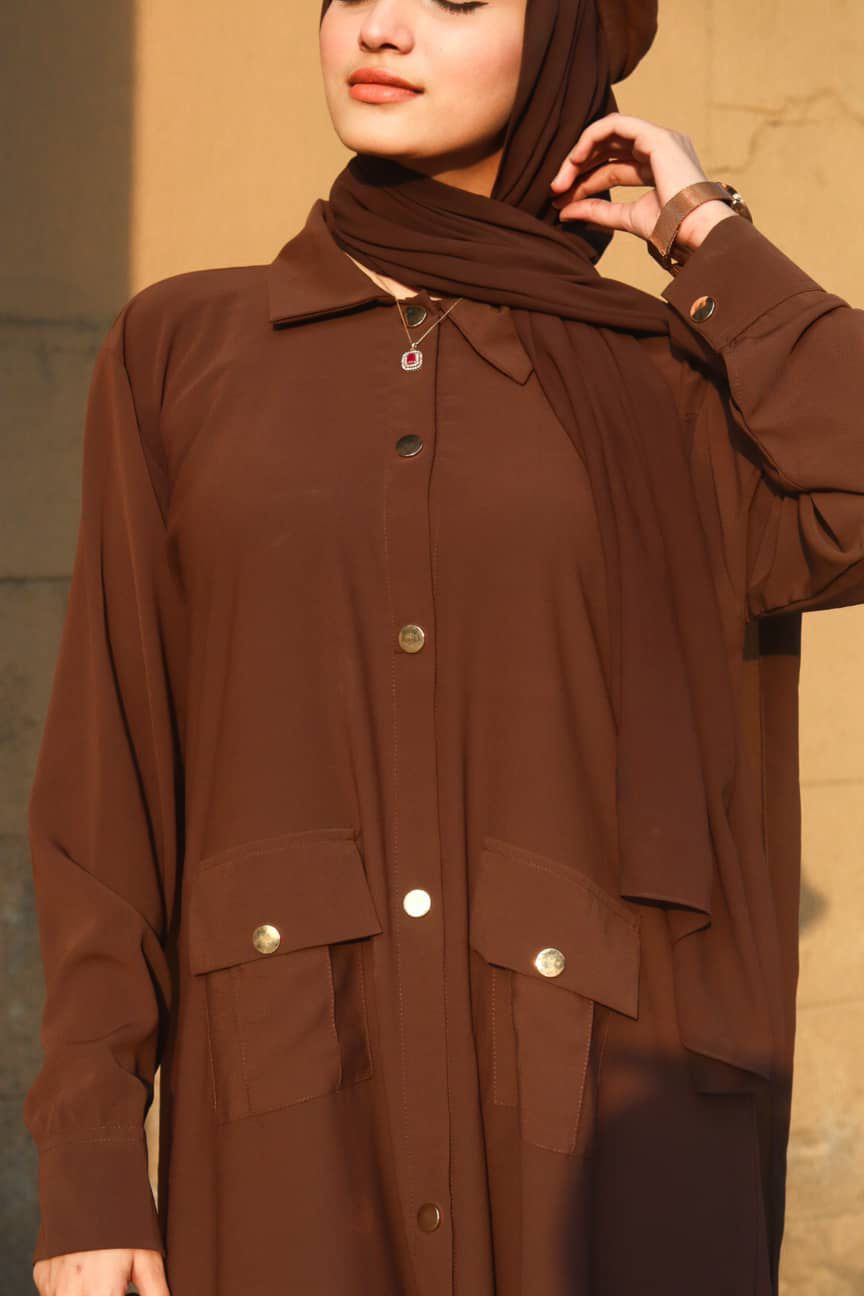 Brown Cocoa Abaya (without hijab)