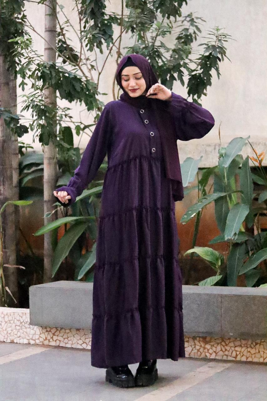 Purple Ruffled Dress