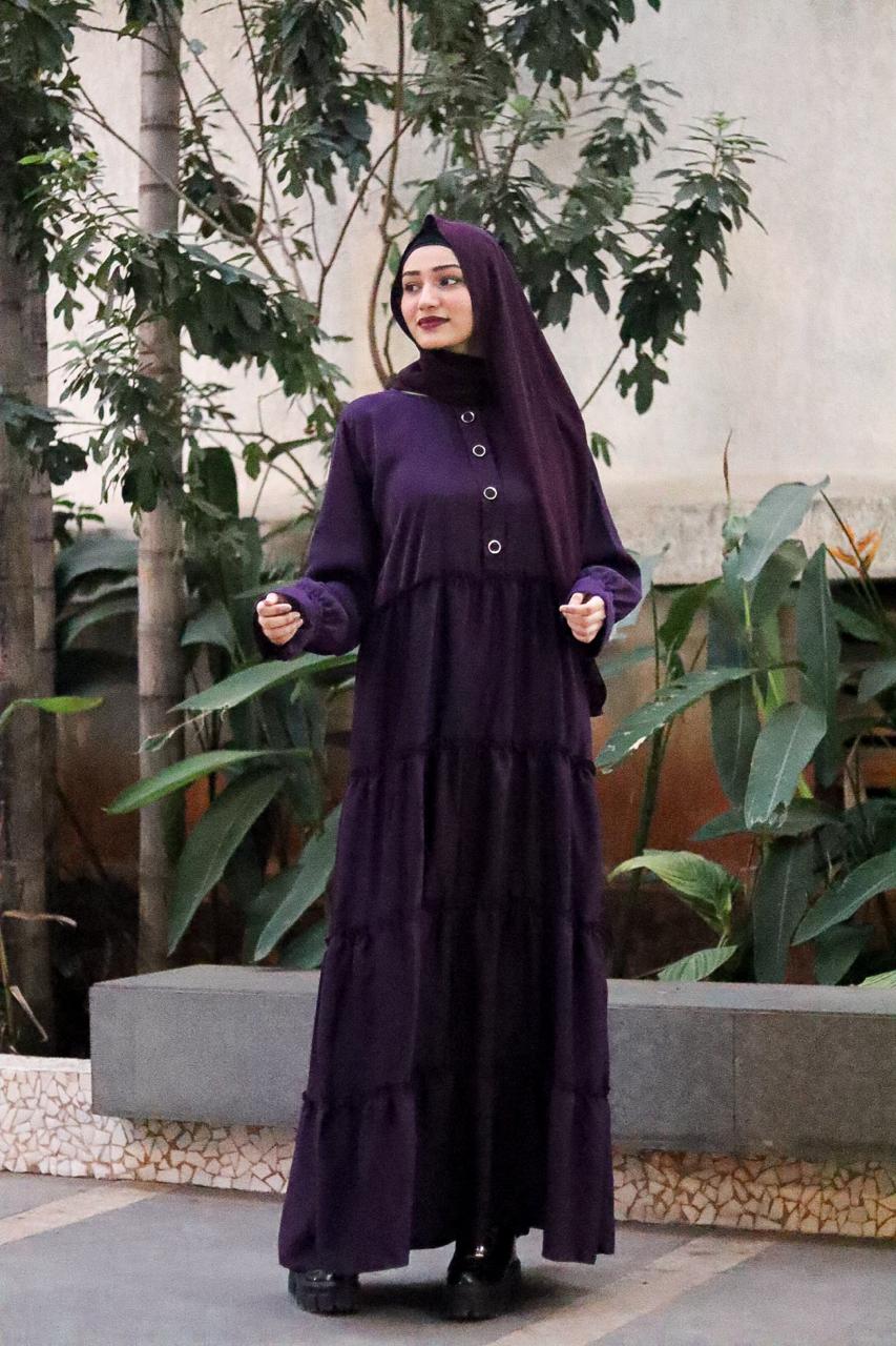 Purple Ruffled Dress