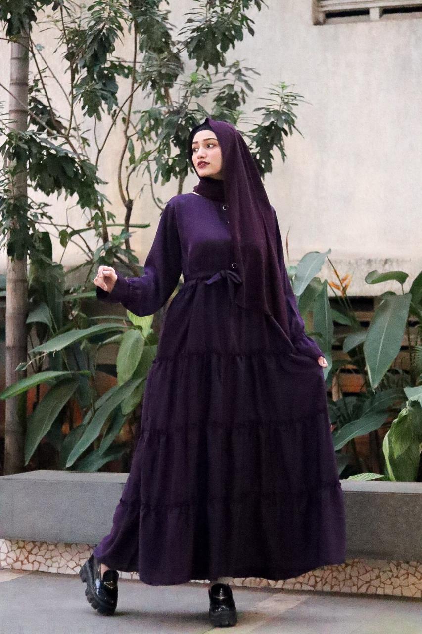 Purple Ruffled Dress