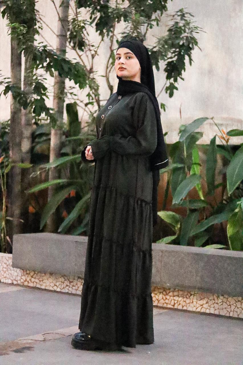 Jet Green Ruffled Dress