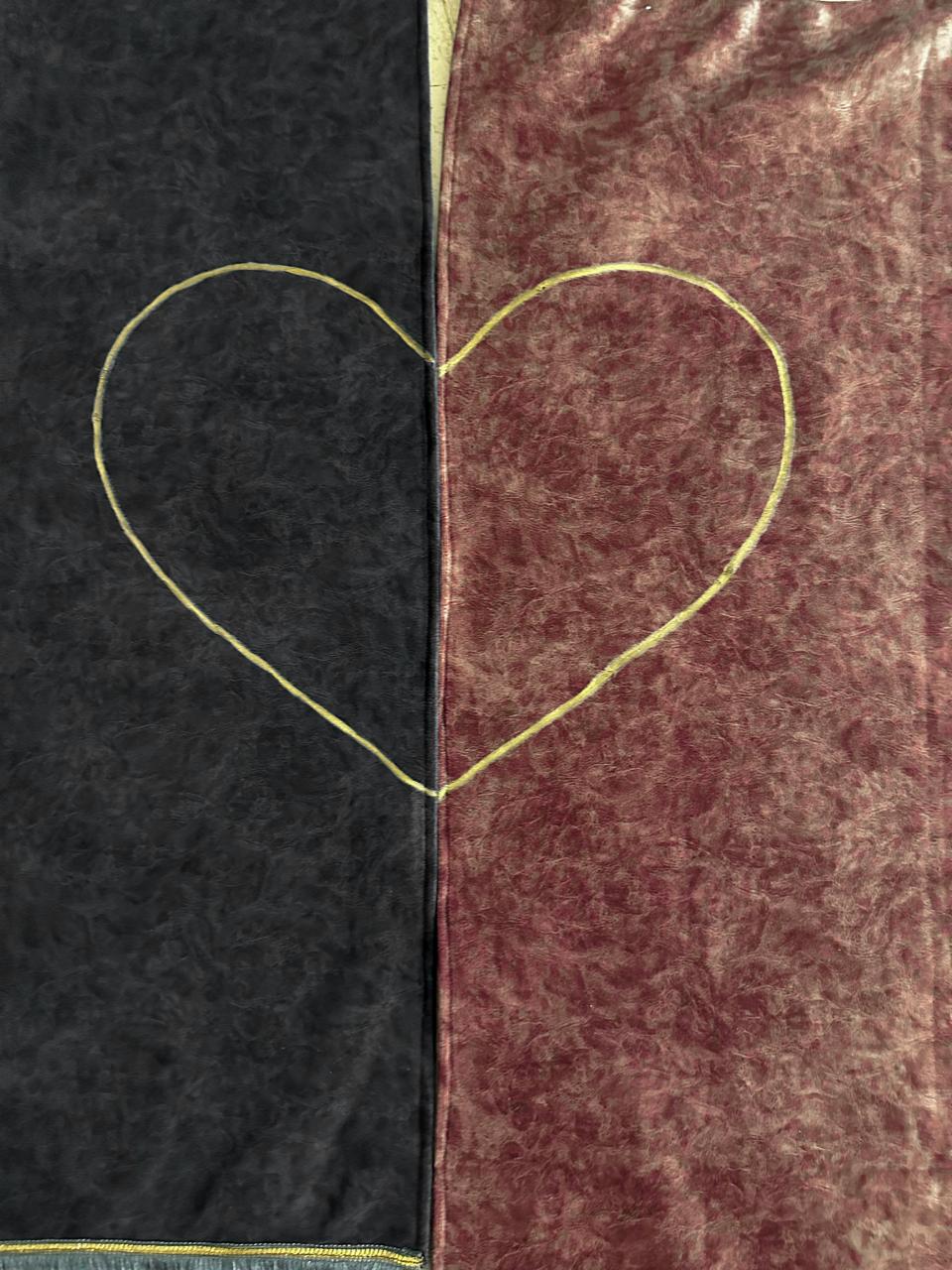 Couple Prayer Mat (with Customized Name & heart)- Black & Brown Shade