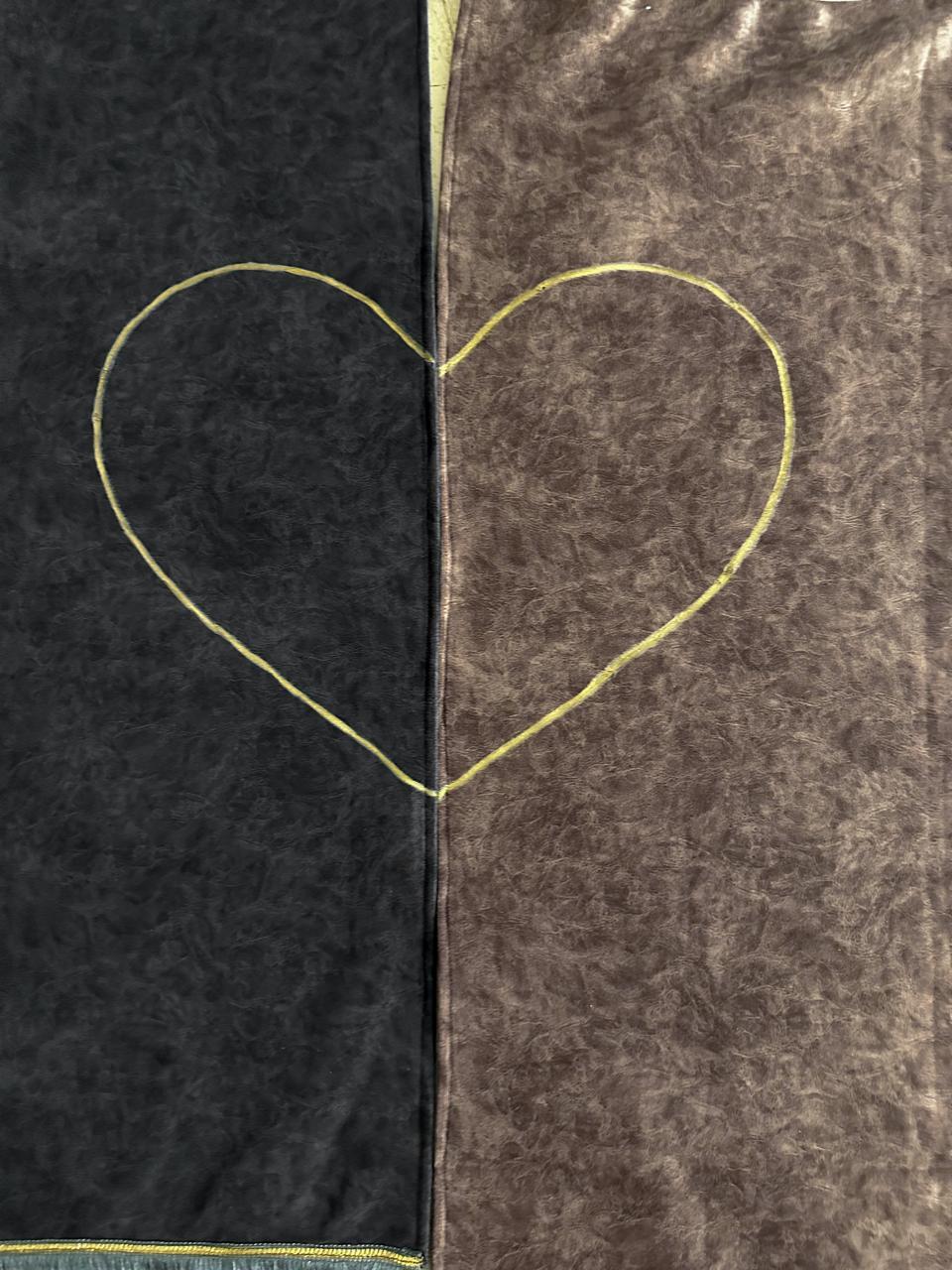 Couple Prayer Mat (with Customized Name & heart)- Black and Grey Shade