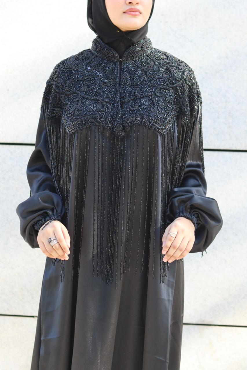 Luxury handwork cape Abaya - Black (Abaya not included)