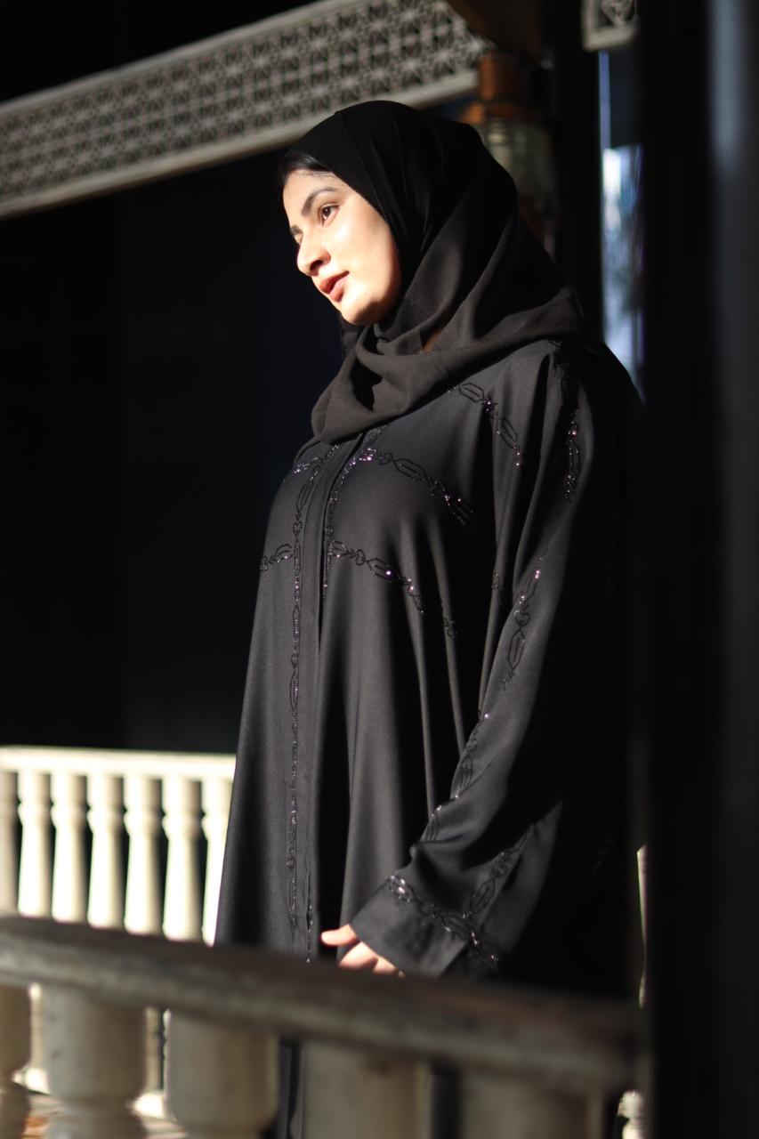 Qalbi Abaya - Black (With Matching Niqab & Hijab)