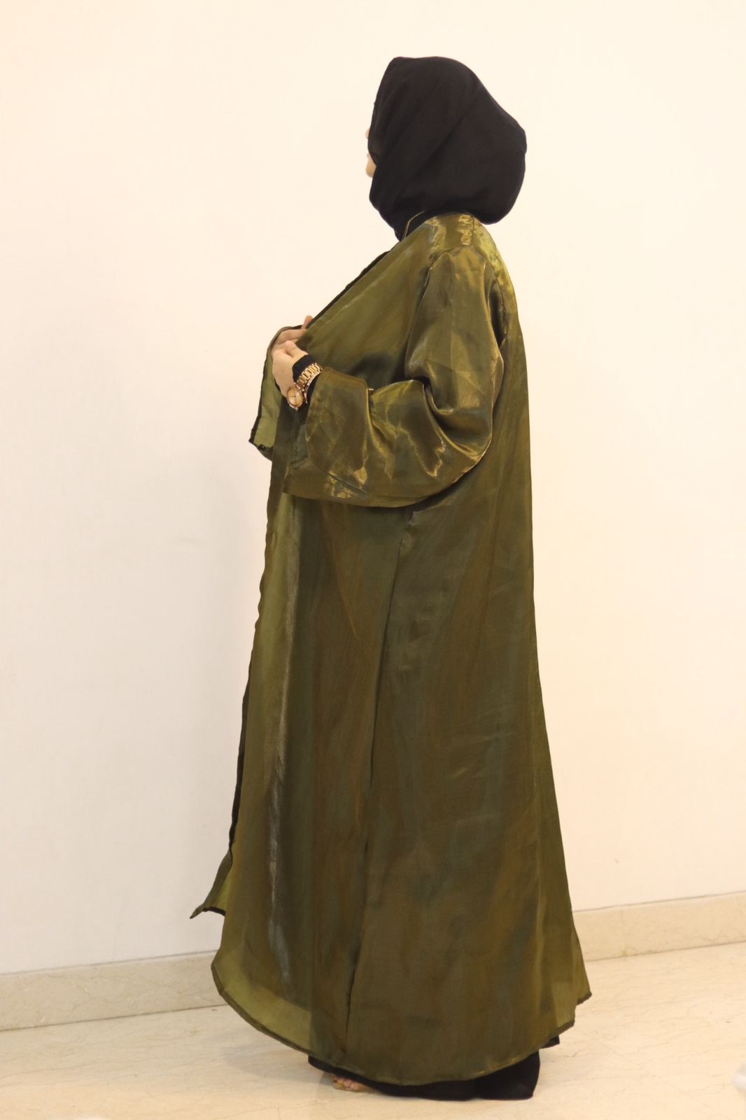 Elina olive green shrug (inner slit not included)