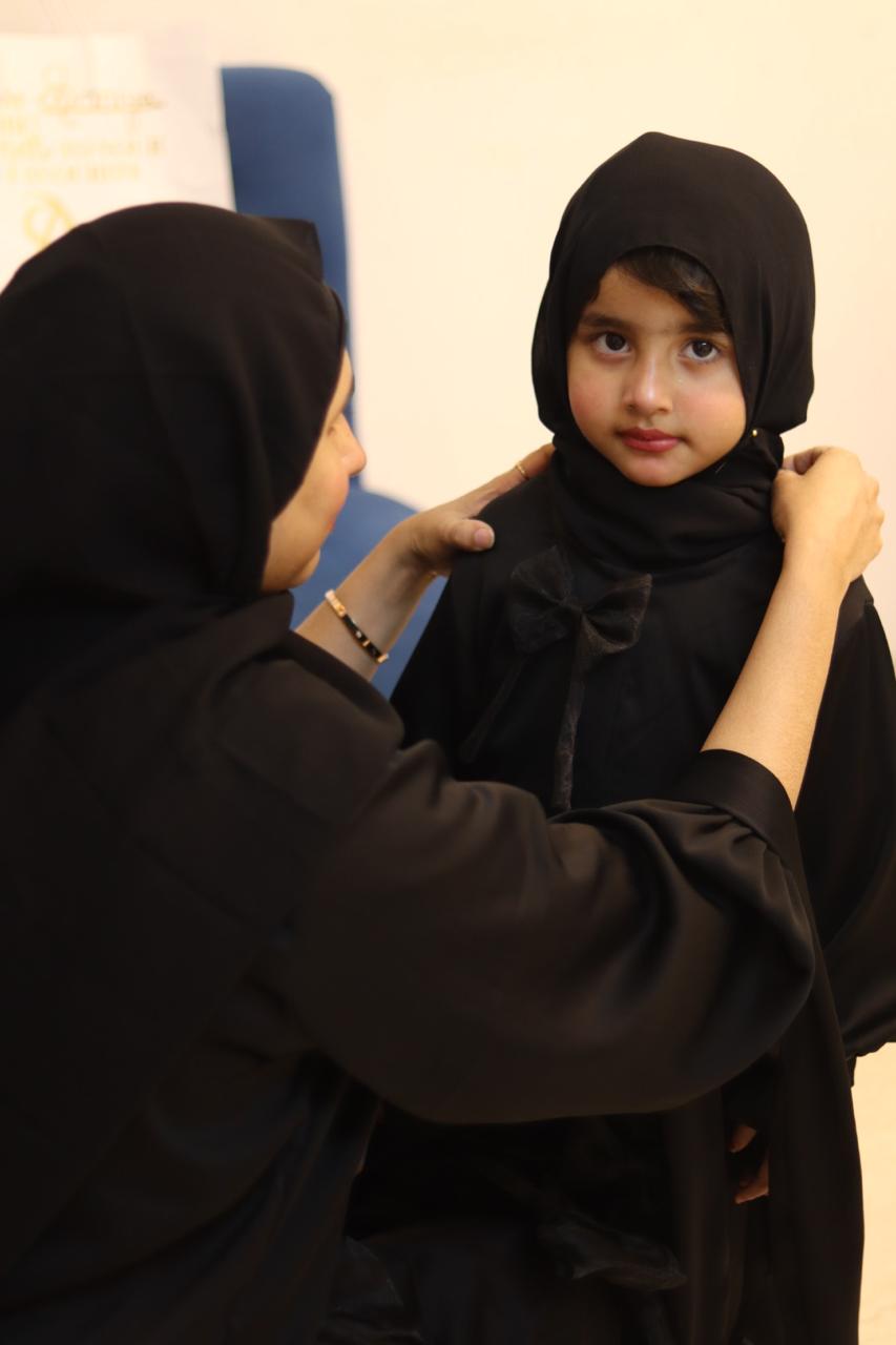 3D bow Abaya Kids - Black