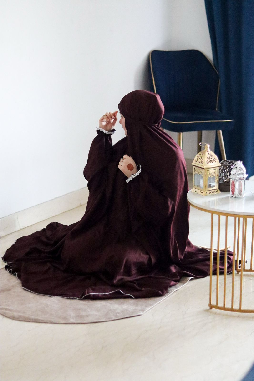 caramel cookie one-piece jilbab - Brown