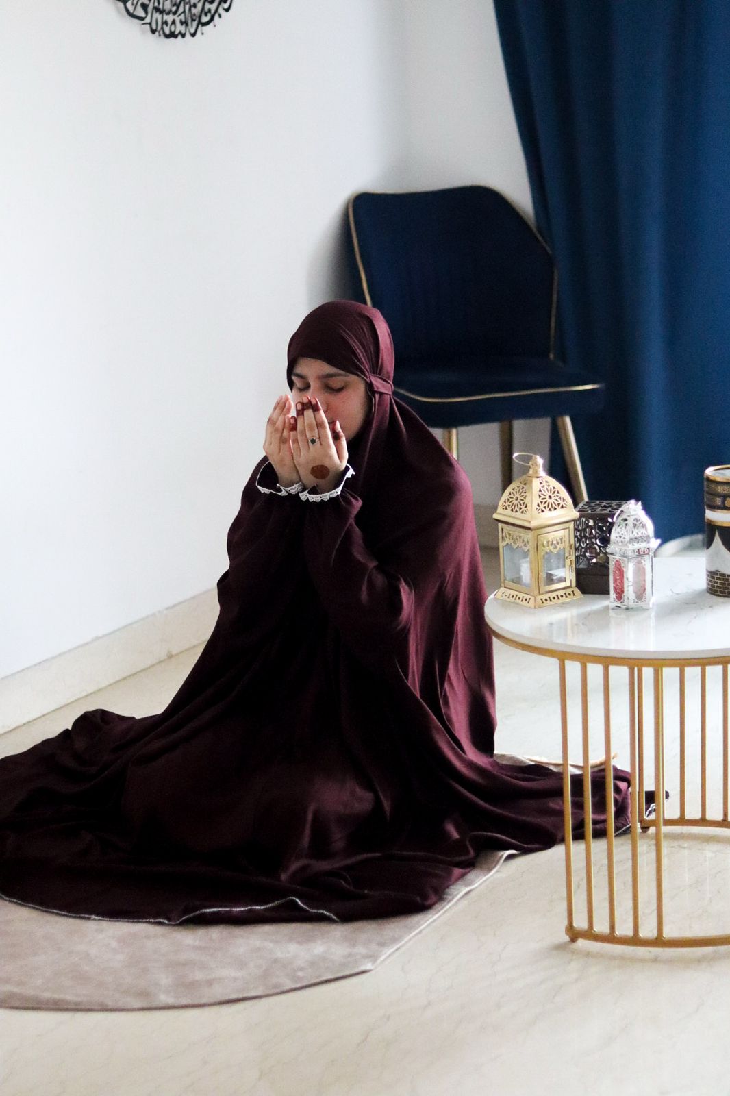 caramel cookie one-piece jilbab - Brown