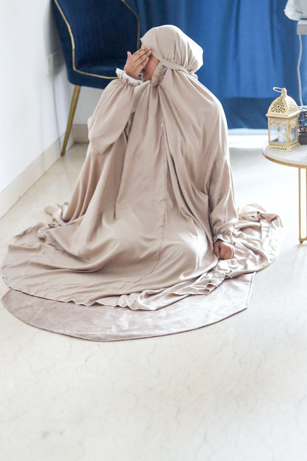 cream caramel one-piece Jilbab - Beige