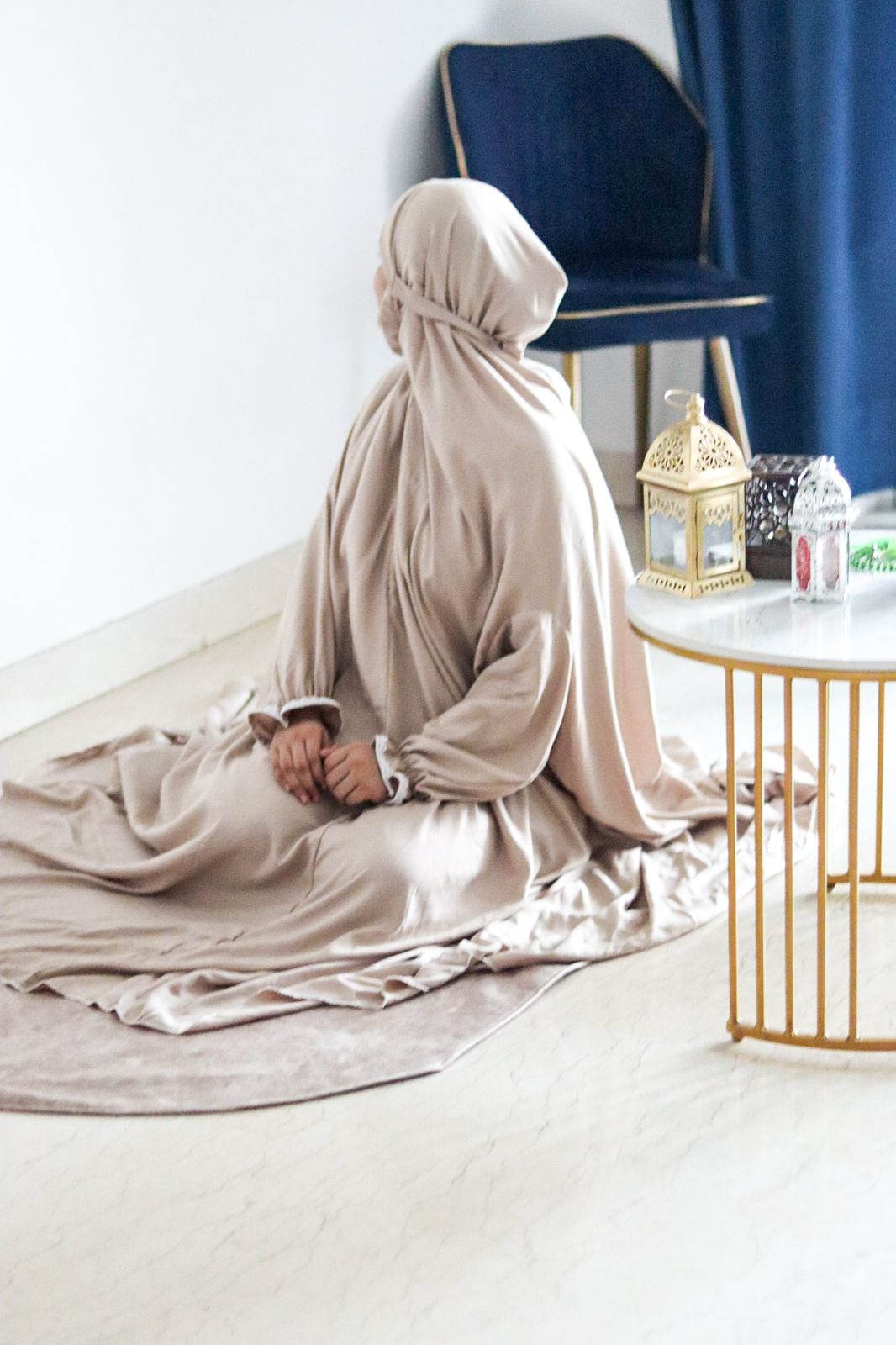 cream caramel one-piece Jilbab - Beige