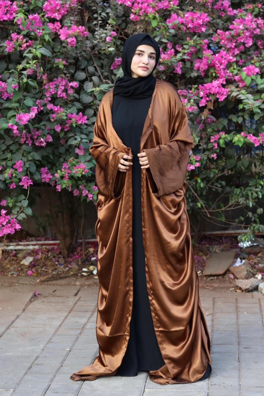 Rayah Shrug with hijab (slit not included) - brown