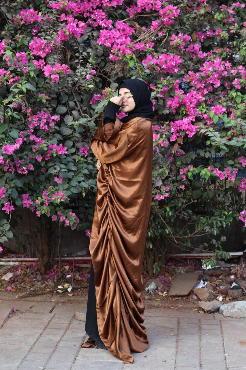 Rayah Shrug with hijab (slit not included) - brown