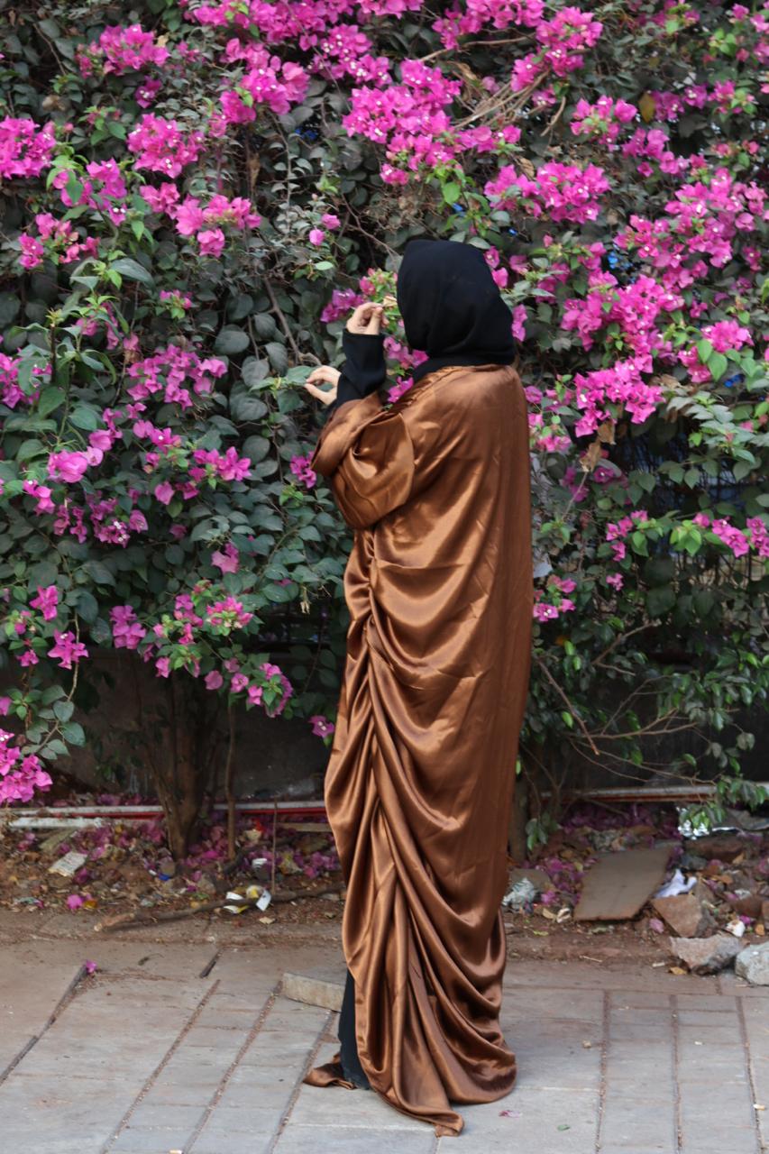 Rayah Shrug with hijab (slit not included) - brown