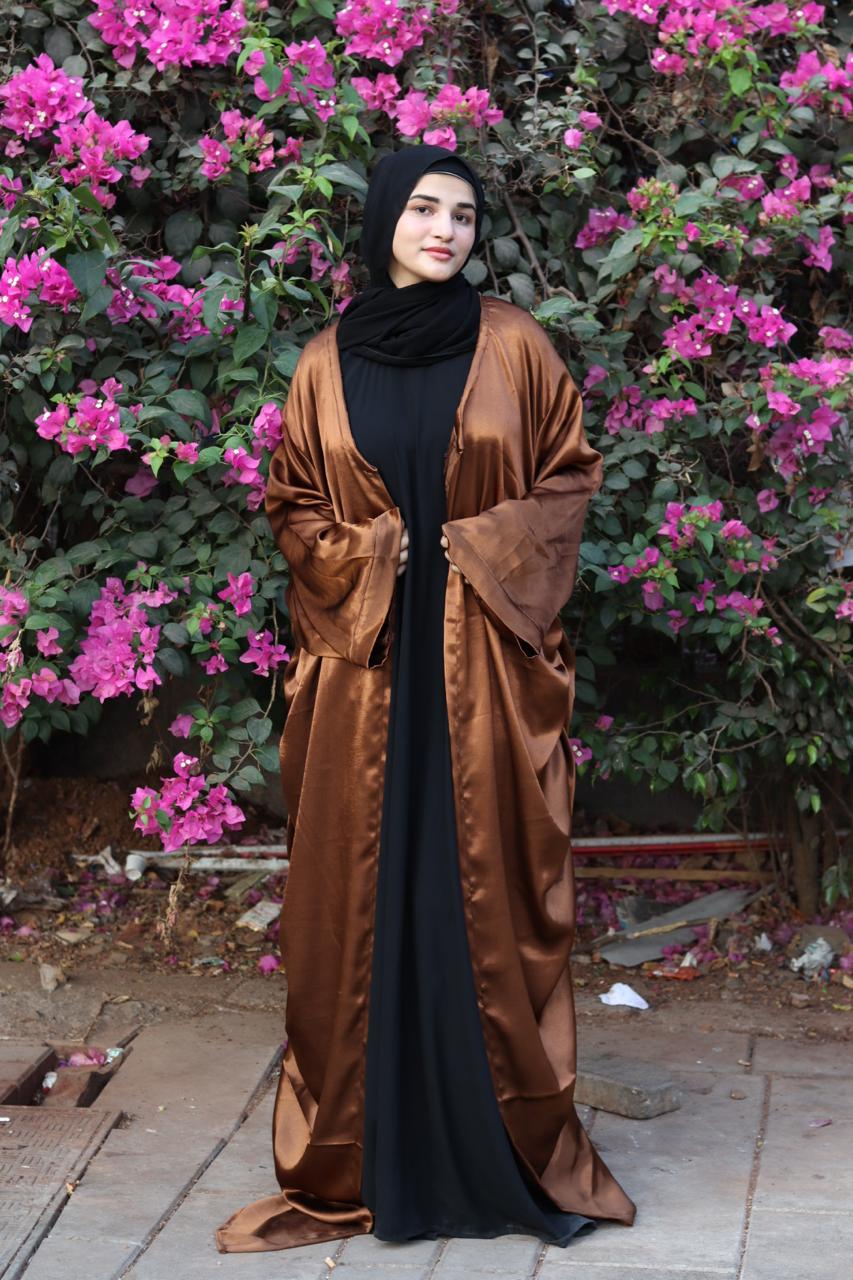 Rayah Shrug with hijab (slit not included) - brown