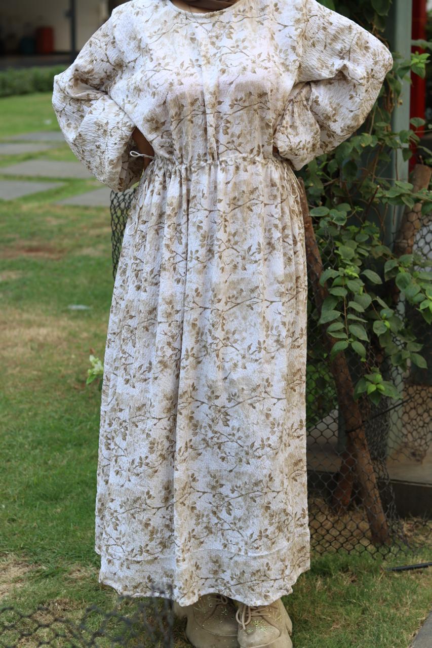 Blossom Belt Dress - Off white