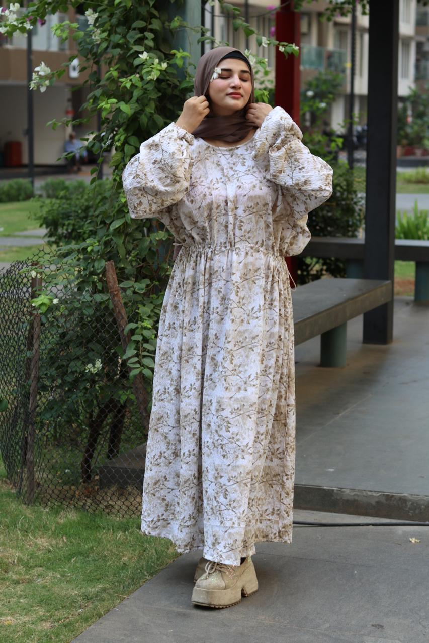 Blossom Belt Dress - Off white