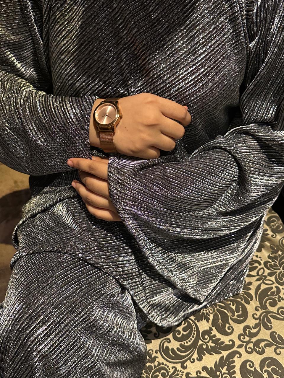 Grey Shimmer Cord Set