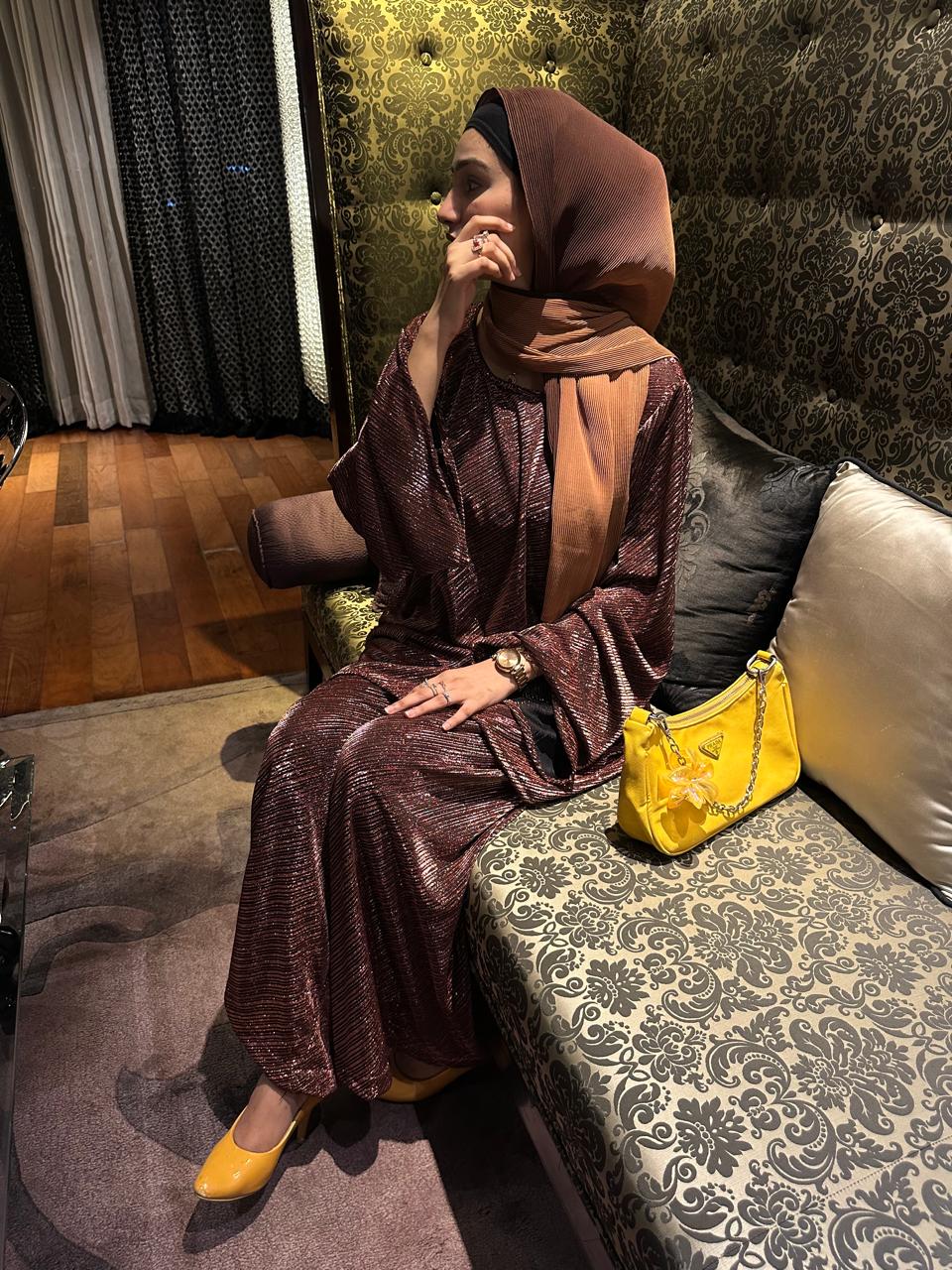 Brown shimmer Cord Set